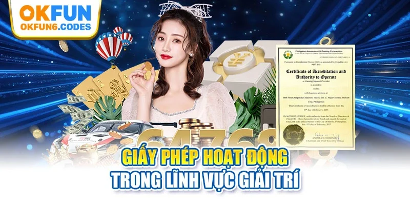 Giấy phép hoạt động trong lĩnh vực giải trí